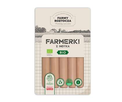 PARÓWKI FARMERKI Z INDYKA BIO 