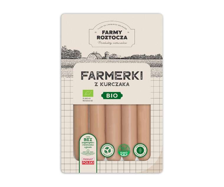 PARÓWKI FARMERKI Z KURCZAKA BIO 